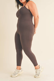Plus Body Hugging 7/8 Length Jumpsuit